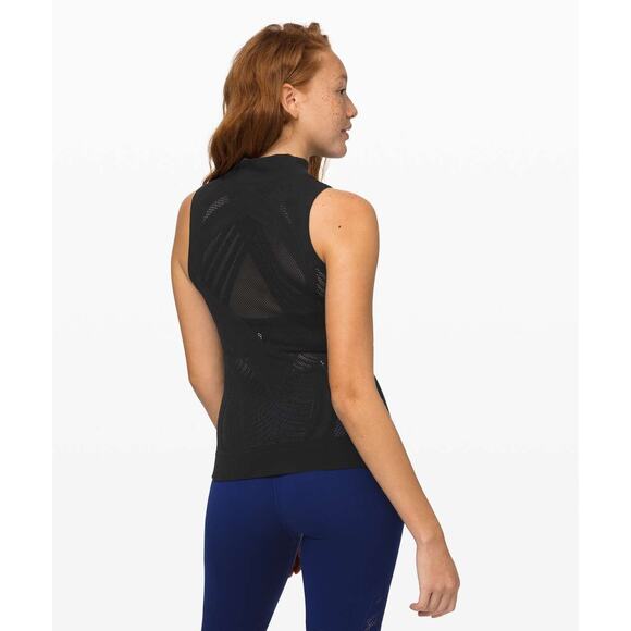 Lululemon Reveal Mock Neck Activewear Tank Top - 4 - Picture 4 of 5